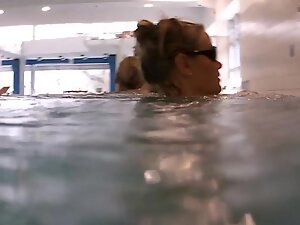 Pool Spy Cam Masturbation - Woman uses water jet to masturbate in swimming pool - Voyeurs HD