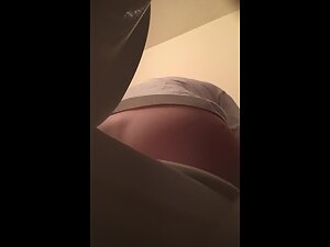 300px x 225px - Hidden camera gets a quick look of her ass and pussy - Voyeurs HD