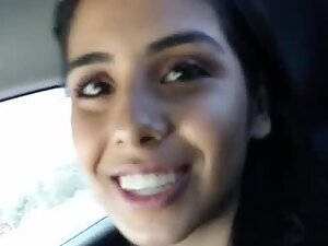 Shaky tits in the backseat of a car