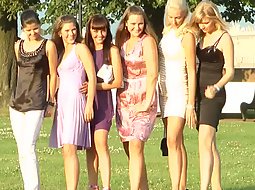 Prom Girls Upskirt - Prom night modeling - Voyeurs HD