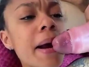 Big white cock for a tiny horny latina